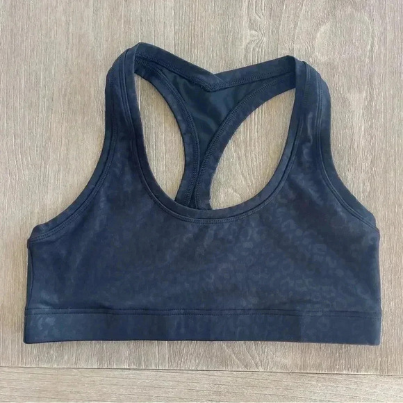 Glyder Notch Sports Bra in Black Leopard Gloss L - Picture 5 of 9